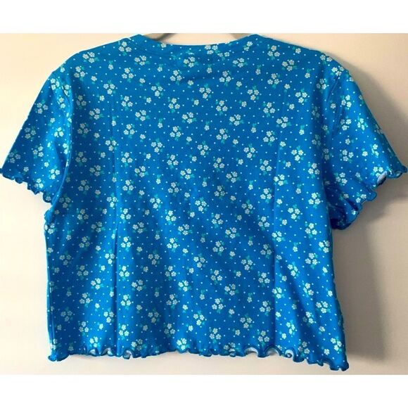 BCBGeneration Women's Floral Frill Crop Top NWT - Picture 3 of 7